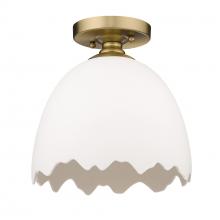  6951-SF BCB-POR - Brinkley Semi-Flush in Brushed Champagne Bronze with Porcelain Shade